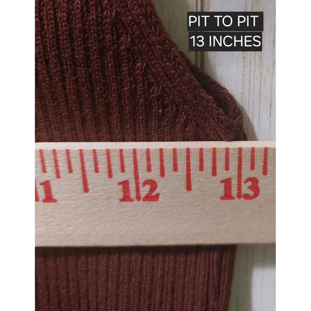 NWT Commesne Women's XL Brown Ribbed Crop Tank Top Very Stretchy - Picture 5 of 7
